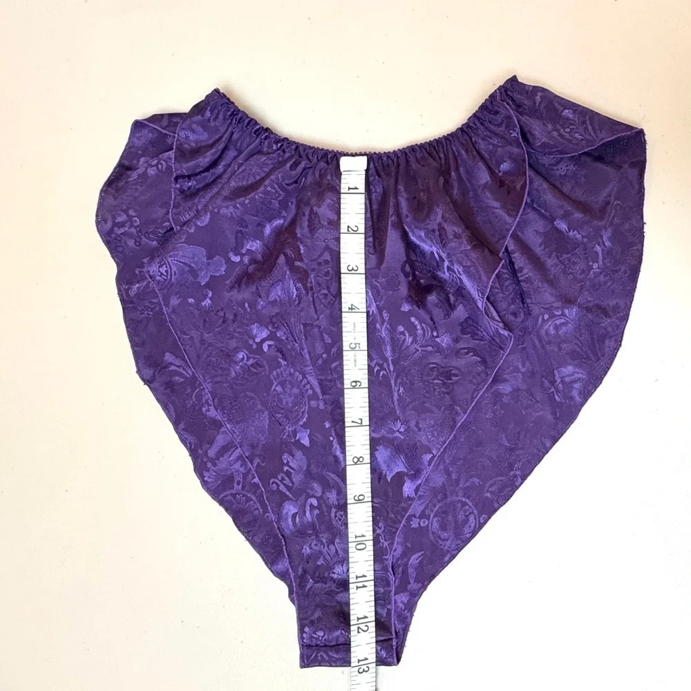 Victoria’s Secret 90s Vintage Purple Satin Camisole & Panty Set Lace Lingerie